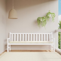 Coussin de banc de jardin blanc crème 200x50x7 cm tissu oxford 615699615699