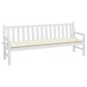 Coussin de banc de jardin blanc crème 200x50x7 cm tissu oxford 615699615699