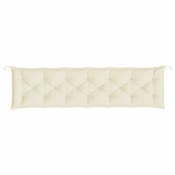 Coussin de banc de jardin blanc crème 200x50x7 cm tissu oxford 615699615699
