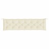 Coussin de banc de jardin blanc crème 200x50x7 cm tissu oxford 615699615699
