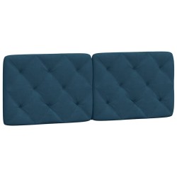 Coussin de tête de lit bleu 120 cm velours 615701615701