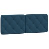 Coussin de tête de lit bleu 120 cm velours 615701615701