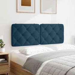 Coussin de tête de lit bleu 120 cm velours 615701615701