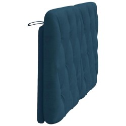 Coussin de tête de lit bleu 120 cm velours 615701615701