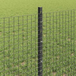 Clôture en fil soudé avec poteaux 50 x 0,6 m Gris Maille 615703615703