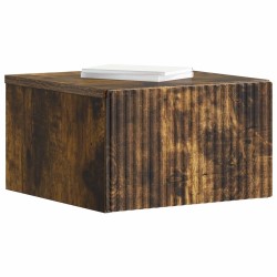 Cabinet de chevet mural 2 pcs Chêne fumé 33 x 34,5 x 20 cm 615705615705