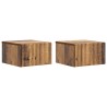 Cabinet de chevet mural 2 pcs Bois ancien 33 x 34,5 x 20 cm 615706615706
