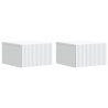 Cabinet de chevet mural 2 pcs Blanc 33 x 34,5 x 20 cm 615707615707
