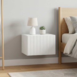Cabinet de chevet mural 2 pcs Blanc 33 x 34,5 x 20 cm 615707615707