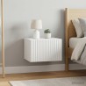 Cabinet de chevet mural 2 pcs Blanc 33 x 34,5 x 20 cm 615707615707
