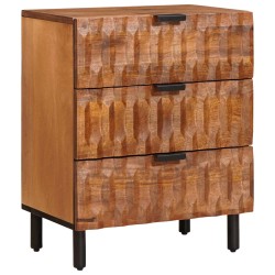 Cabinet de chevet Marron 50 x 33 x 62 cm Bois de mangue massif 615708615708
