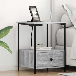 Cabinet de chevet Gris Sonoma 42 x 41 x 56 cm Bois d'ingénierie 615709615709