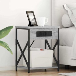 Cabinet de chevet Gris Sonoma 41 x 31 x 51 cm Bois d'ingénierie 615711615711