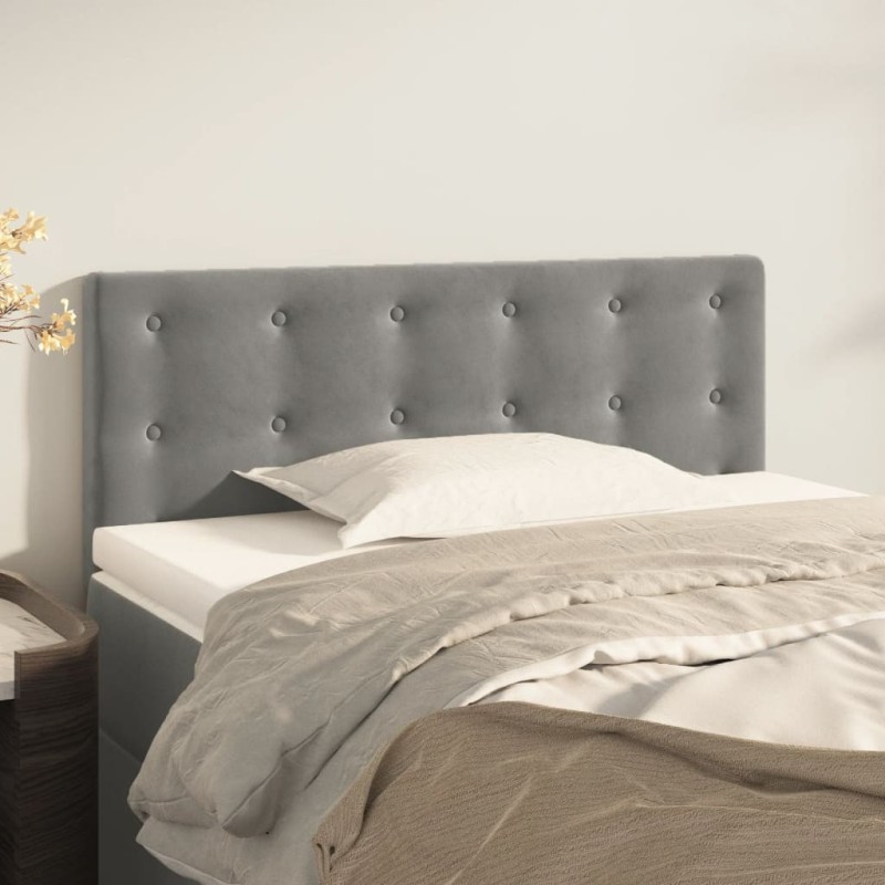 Tête de lit Gris clair 90x5x78/88 cm Velours 615712615712