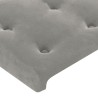 Tête de lit Gris clair 90x5x78/88 cm Velours 615712615712