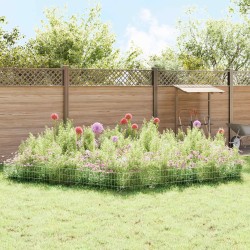 Clôture de jardin avec piquets 24 pcs 115 x 30 cm Mesh Argenté 615717615717