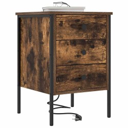Cabinet de chevet Chêne fumé 42 x 41 x 61 cm Bois d'ingénierie 615719615719