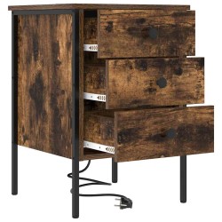 Cabinet de chevet Chêne fumé 42 x 41 x 61 cm Bois d'ingénierie 615719615719