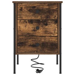 Cabinet de chevet Chêne fumé 42 x 41 x 61 cm Bois d'ingénierie 615719615719