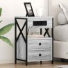 Cabinet de chevet avec tiroir 2 pcs Gris Sonoma 40 x 31 x 60 cm 615720615720