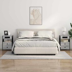 Cabinet de chevet avec tiroir 2 pcs Gris Sonoma 40 x 31 x 60 cm 615720615720