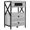 Cabinet de chevet avec tiroir 2 pcs Gris Sonoma 40 x 31 x 60 cm 615720615720