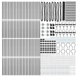 Clôture hexagonale avec poteau 100 x 1,2 m Gris Maille 615725615725