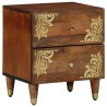 Cabinet de chevet avec tiroir 2 pcs Marron miel 40 x 33 x 46 cm 615735615735