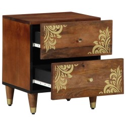 Cabinet de chevet avec tiroir 2 pcs Marron miel 40 x 33 x 46 cm 615735615735