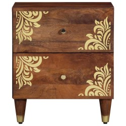 Cabinet de chevet avec tiroir 2 pcs Marron miel 40 x 33 x 46 cm 615735615735