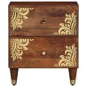 Cabinet de chevet avec tiroir 2 pcs Marron miel 40 x 33 x 46 cm 615735615735