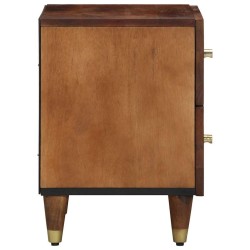 Cabinet de chevet avec tiroir 2 pcs Marron miel 40 x 33 x 46 cm 615735615735