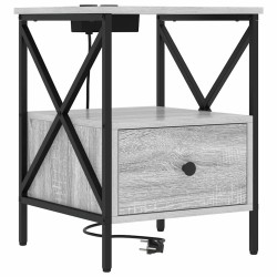 Cabinet de chevet avec tiroir Gris Sonoma 41,5 x 40,5 x 55 cm 615740615740