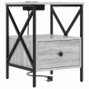 Cabinet de chevet avec tiroir Gris Sonoma 41,5 x 40,5 x 55 cm 615740615740
