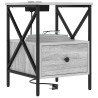 Cabinet de chevet avec tiroir Gris Sonoma 41,5 x 40,5 x 55 cm 615740615740