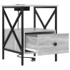 Cabinet de chevet avec tiroir Gris Sonoma 41,5 x 40,5 x 55 cm 615740615740