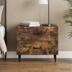 Cabinet de chevet avec tiroir Chêne fumé 62 x 34,5 x 47,5 cm 615744615744