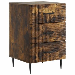 Cabinet de chevet avec tiroir Chêne fumé 43 x 41 x 66,5 cm 615746615746