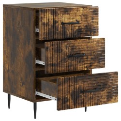 Cabinet de chevet avec tiroir Chêne fumé 43 x 41 x 66,5 cm 615746615746