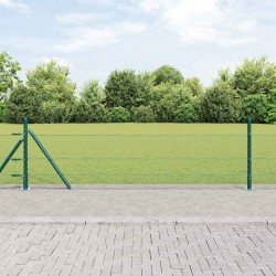 Clôture hexagonale avec base en béton 10 x 0,4 m Vert Maille 615747615747