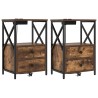 Cabinet de chevet avec tiroir 2 pcs Chêne fumé 40 x 31 x 60 cm 615750615750