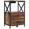 Cabinet de chevet avec tiroir 2 pcs Chêne fumé 40 x 31 x 60 cm 615750615750