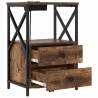 Cabinet de chevet avec tiroir 2 pcs Chêne fumé 40 x 31 x 60 cm 615750615750