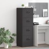 Cabinet de Dossier Noir 45,5 x 42 x 139 cm Acier Laminé à Froid 615756615756