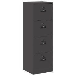 Cabinet de Dossier Noir 45,5 x 42 x 139 cm Acier Laminé à Froid 615756615756