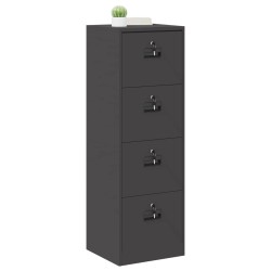 Cabinet de Dossier Noir 45,5 x 42 x 139 cm Acier Laminé à Froid 615756615756