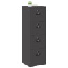 Cabinet de Dossier Noir 45,5 x 42 x 139 cm Acier Laminé à Froid 615756615756