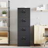 Cabinet de Dossier Noir 45,5 x 42 x 139 cm Acier Laminé à Froid 615756615756