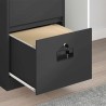 Cabinet de Dossier Noir 45,5 x 42 x 139 cm Acier Laminé à Froid 615756615756