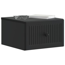 Cabinet de chevet mural avec tiroir Noir 33 x 34,5 x 20 cm 615759615759